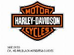 Cylinder Head, Rear, Black, with Seats and Guides - 16500159 - Harley-Davidson