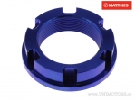 Dado dell'asse M30 x 1.00 mm titanio blu - JM