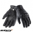 Damen Leder Urban Handschuhe Sommer Seventy Modell SD-C22 Schwarz