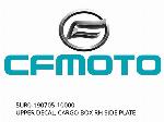 DECAL SUPERIOR, PLACĂ LATERALĂ DREAPTĂ A CUTIEI DE MARFĂ - 5UR0-190705-10000 - CFMOTO