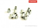 Distantier filetat set M5 7.5 x 10 mm aluminiu argintiu - JM