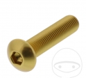 Domború sapka csavar Pro Bolt M10 x 1.25 x 45 mm arany alumínium - JM