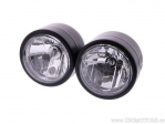 Double headlight H4/H7 black color side mounting 90mm - SHIN YO