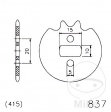 Előtengely Esjot - 11 fog (415 lépés) - Zündapp ZA 25 25 / 40 50 / ZB 22 25 / ZD 10 25 / 30 50 / ZR 10 25 / öntött kerék 