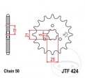 Előtengely JTF424.15 (530 lépés) - Suzuki GT 550 / GT 750 / Yamaha RD 250 / LC / 350 LC / RD 400 / XS 250 / 360 / 400 / SE - 