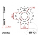 Előtengely JTF434.14 (520-os lépés) - Suzuki DR 250 S / 400 S / 500 S / GN 250 / 400 L / 400 TD / GNX 250 E / GZ 250 / SP 370