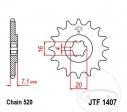 Előtengelyes fogaskerék JTF1407.10 (520 lépés) - Kawasaki KFX 80 A KSF ('03-'06) / Suzuki LT 80 ('01-'09) / Quadsport ('04-'