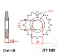 Előtengelyes fogaskerék JTF1587.19 (428 lépés) - Yamaha FZR 400 RR ('90-'92) / RRSP ('92-'94) / SR 400 ('14-'16) - JM