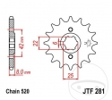 Előtengelyes JTF281.15 (520 lépés) - Honda XR 250 R / XR 500 / R / XR 600 R / CB 250 RS / RSZ / CL 250 S / XL 250 R / S - JM