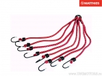 Elastische riem 8 koppen 0,8 m x 8 mm rood - JM