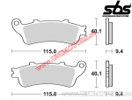 Első fékbetét - SBS 147MS (fém / sinterelt) - (SBS)