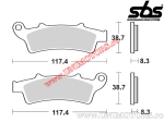 Első fékbetét - SBS 159MS (fém / szinterezett) - (SBS)