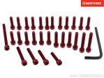 Engine bolt set aluminium red - Kawasaki ER-6F 650 F ABS ('12-'17) / ER-6N 650 E ('13-'16) - JMT