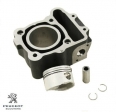 Ensemble cylindre de moto D57.00 mm - Peugeot Elyseo / Elystar / Jet Force 4T 125cc - Peugeot