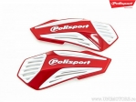 Ensemble de plastique de remplacement rouge blanc protège-mains MX Air - Polisport