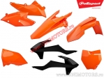 Ensemble de Plastique (Orange - Noir) - KTM EXC 250 TPI / EXC 300 / EXC 300 TPI / EXC-F 250 / EXC-F 350 / 450 ('17-'19) - Polisp