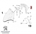 Eredeti első kerék alsó része - Peugeot Vclic / Vclic Evolution 4T 50cc (fekete) - Peugeot