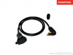 Extensión de toma de corriente de motocicleta Mini DIN 12V con longitud total de 1m - JM