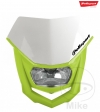 Far (including mask - fluorescent yellow white) enduro - universal - Halo halogen - Polisport - JM