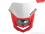 Faro con maschera Halo bianco/rosso - Polisport