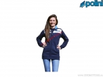 Felpa casual da donna senza cappuccio (taglia M) - Blu navy - Polini