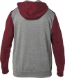 Felpa con cappuccio casual Destrakt Zip [Grigio/Rosso]: Taglia - 2X