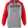 Felpa con cappuccio casual Katch Fleece grigio/rosso: Taglia - 2X