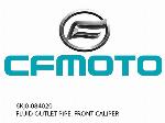 FLUID OUTLET PIPE, FRONT CALIPER - 6KJ0-084020 - CFMOTO