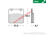 Front brake pads - MCB542 organic - Lucas TRW