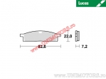 Front brake pads - MCB558 organic - Lucas TRW