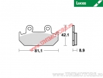 Front brake pads - MCB562 organic - Lucas TRW