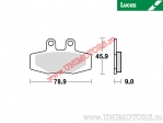 Front brake pads - MCB592 organic - Lucas TRW