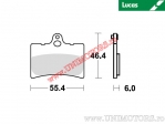 Front brake pads - MCB649 organic - Lucas TRW