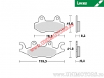 Front brake pads - MCB836SI sintered SI - Lucas TRW