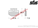 Front brake pads - SBS 112HF (ceramic) - (SBS)