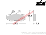 Front brake pads - SBS 186HF (ceramic) - (SBS)