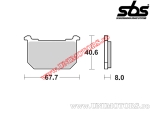 Front brake pads - SBS 539HF (ceramic) - (SBS)