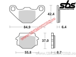 Front brake pads - SBS 541HF (ceramic) - (SBS)