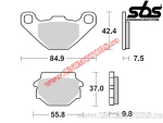 Front brake pads - SBS 546HF (ceramic) - (SBS)