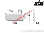 Front brake pads - SBS 600HS (metal / sintered) - (SBS)