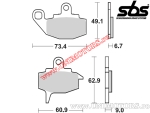 Front brake pads - SBS 602HF (ceramic) - (SBS)