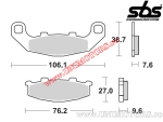 Front brake pads - SBS 615HF (ceramic) - (SBS)