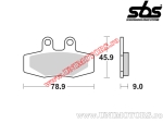 Front brake pads - SBS 621HF (ceramic) - (SBS)