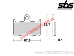 Front brake pads - SBS 622HS (metal / sintered) - (SBS)