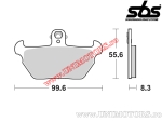 Front brake pads - SBS 644HF (ceramic) - (SBS)