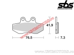 Front brake pads - SBS 652HF (ceramic) - (SBS)