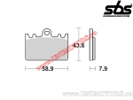 Front brake pads - SBS 666HF (ceramic) - (SBS)