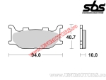 Front brake pads - SBS 691HF (ceramic) - (SBS)