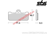 Front brake pads - SBS 695DS (double sintered) - (SBS)