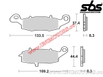 Front brake pads - SBS 704HS (metallic / sintered) - (SBS)